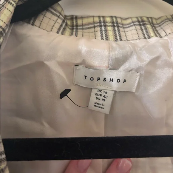 NWOT Topshop Plaid Blazer - Picture 6 of 8